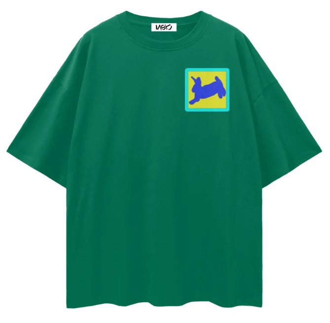 Rabbit Green Blue Yellow T-Shirt design
